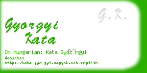 gyorgyi kata business card